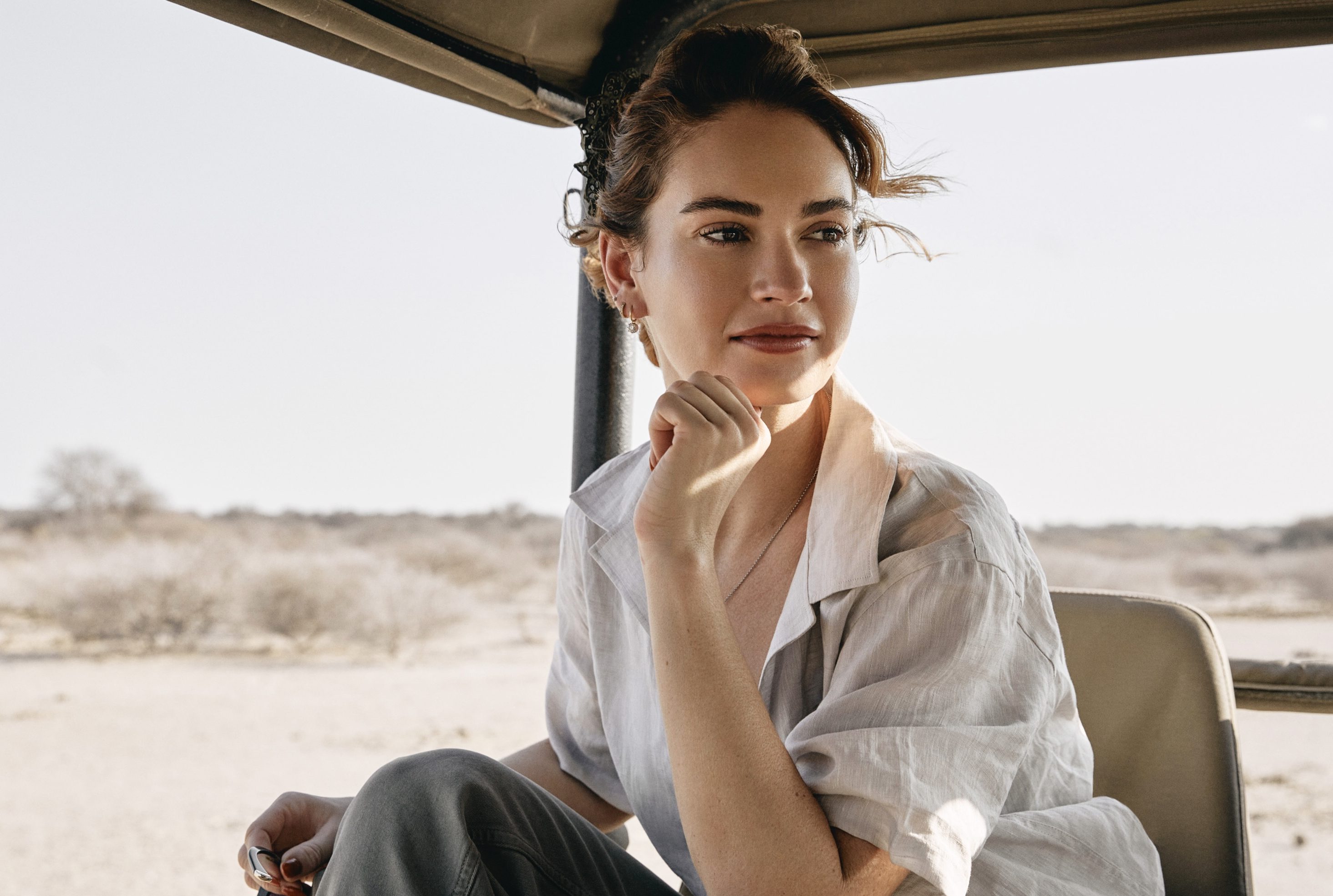 Iron Claw actress Lily James is the Global Ambassador for Only Natural Diamonds, visits the diamond mines of Botswana.