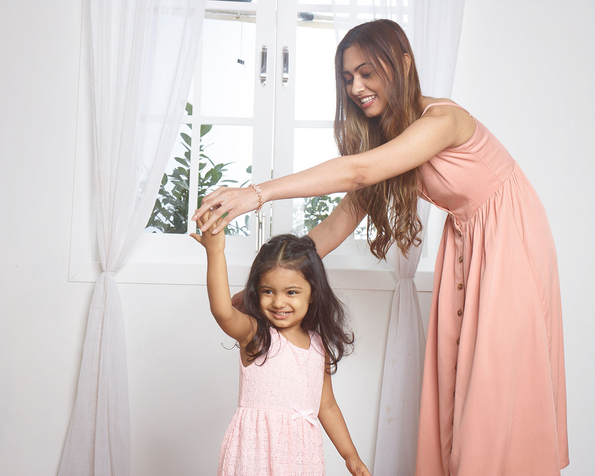 Mother and Daughter Dancing. VBJ Jewellery