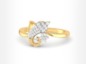 Ganesha's head diamond ring design