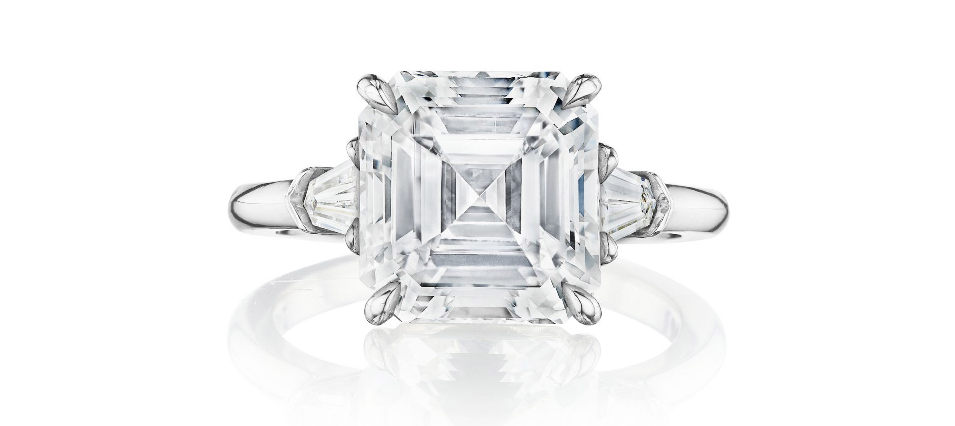 Asscher-Cut Diamond Engagement Ring