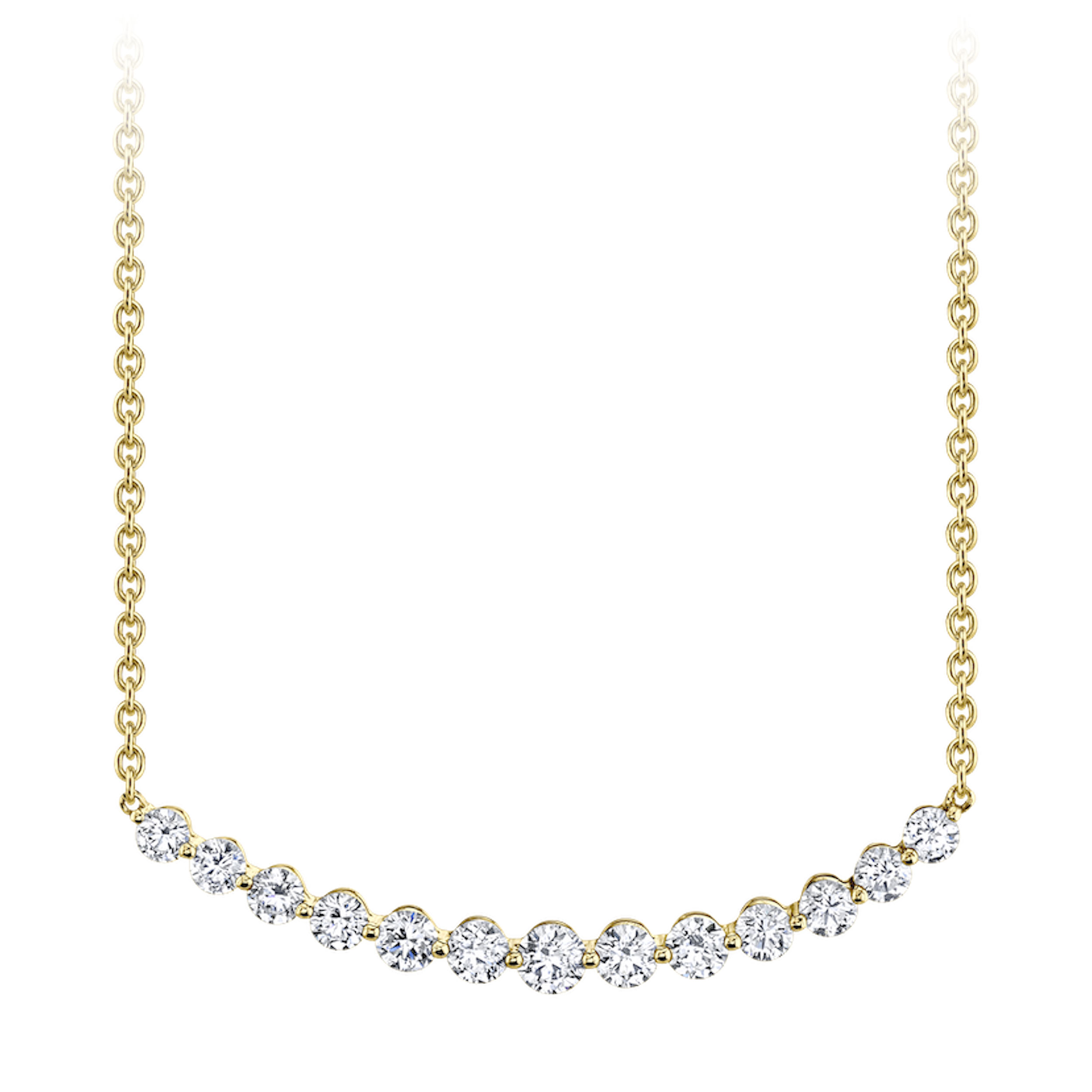 Crescent Diamond Necklace