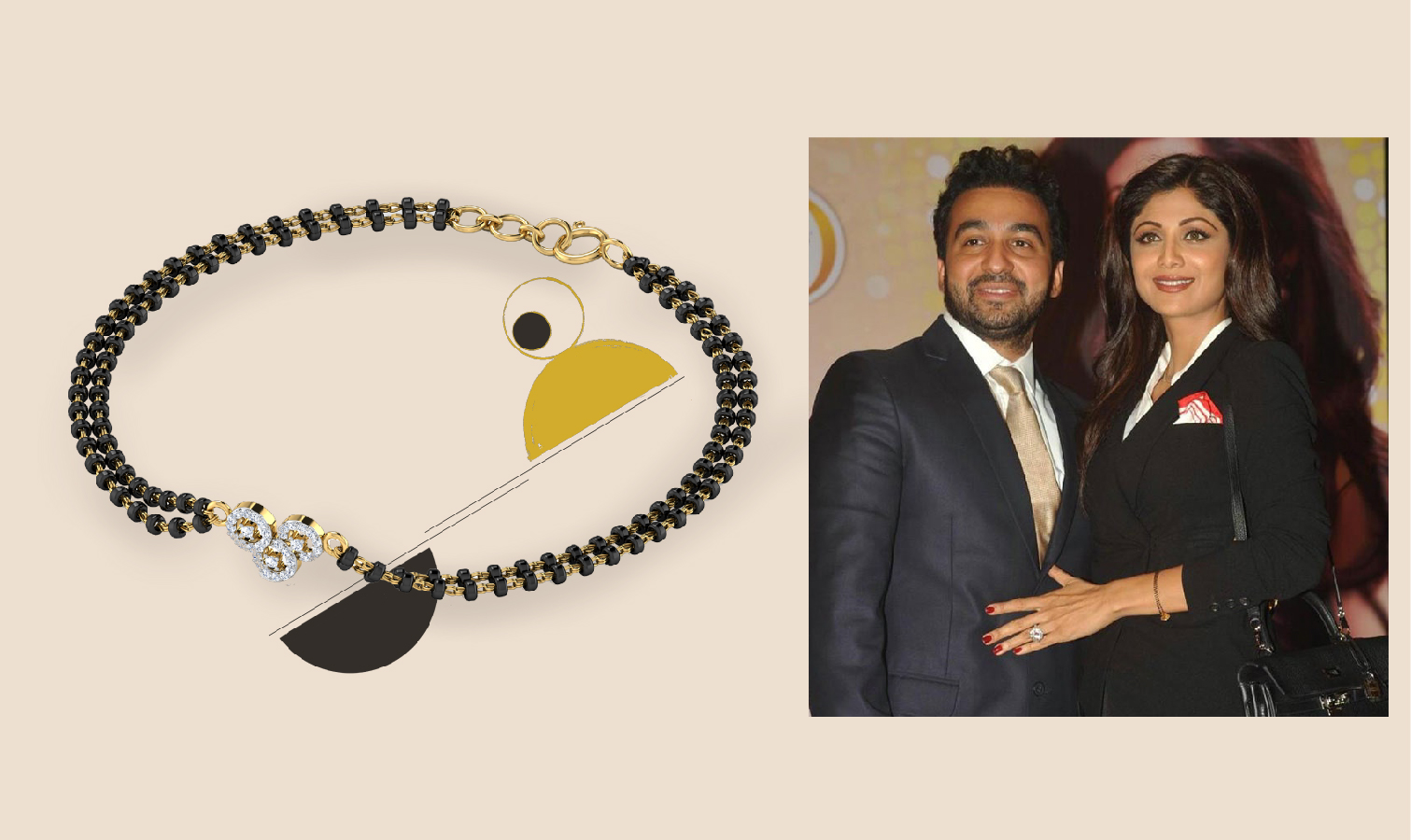 Shilpa Shetty Kundra with Caratlane’s Mangalsutra Bracelet 

 