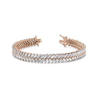 Zipper Diamond Tennis Bracelet