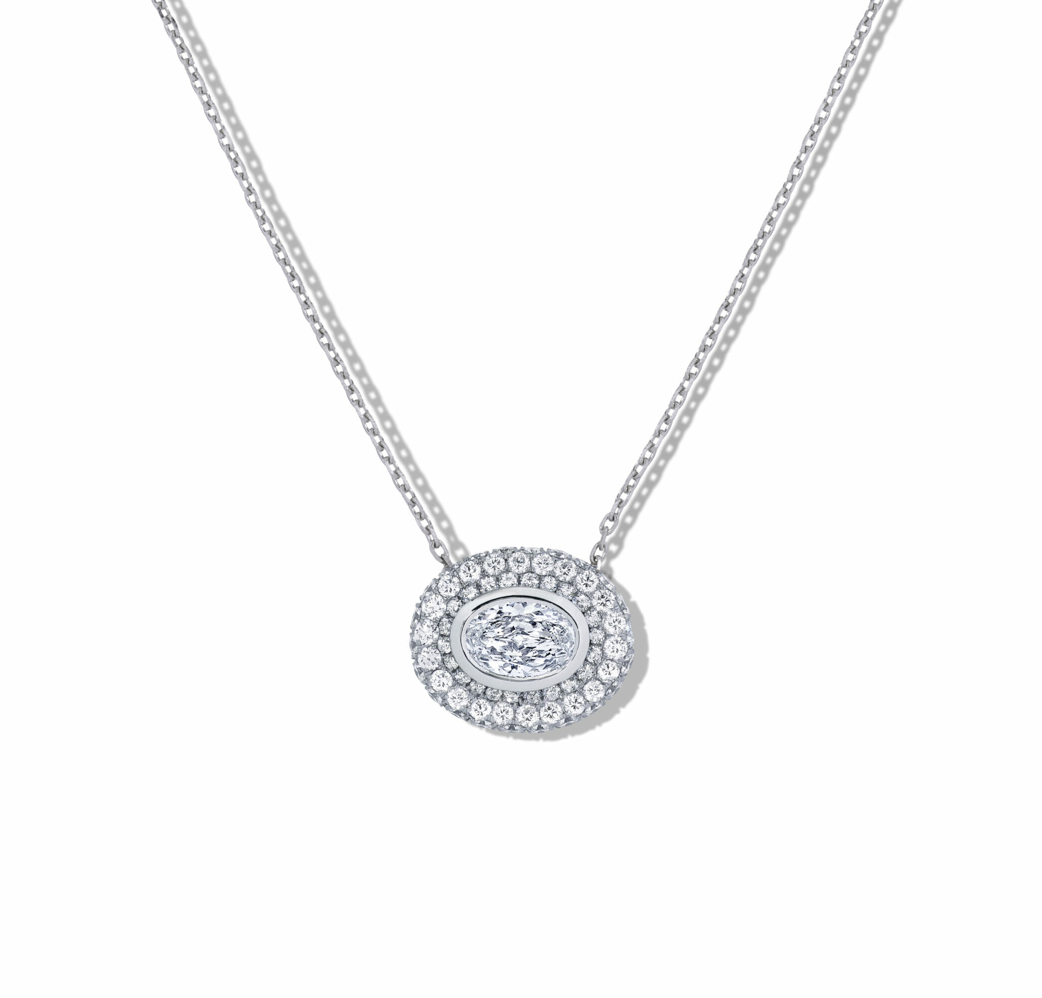 Oval Diamond Pendant