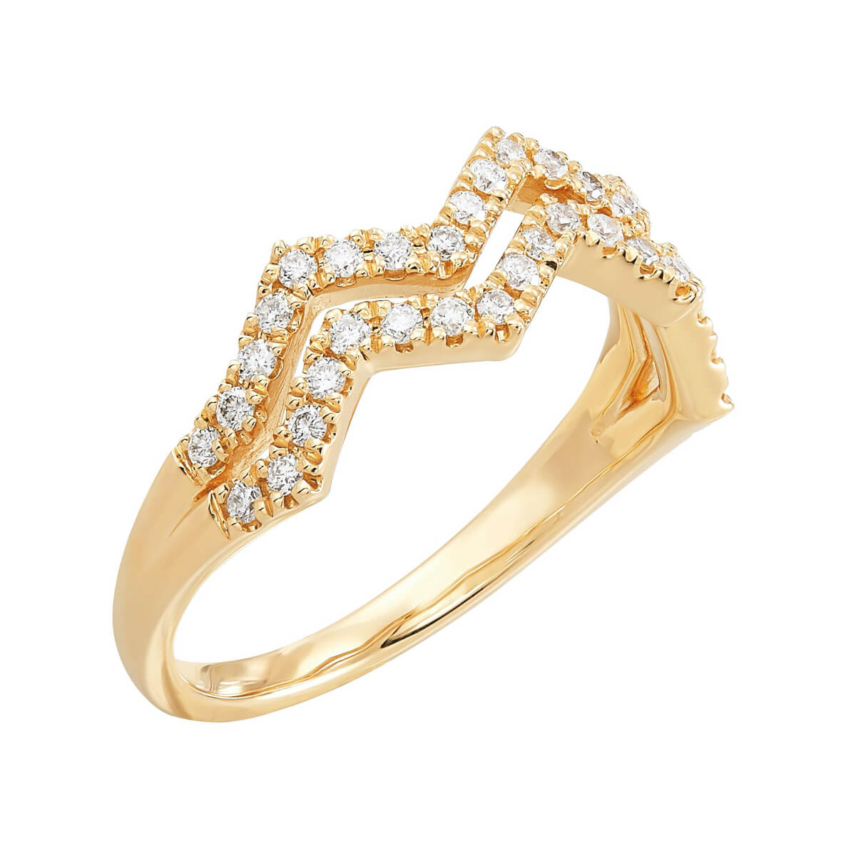 1/3 ct Diamond Zig Zag Ring