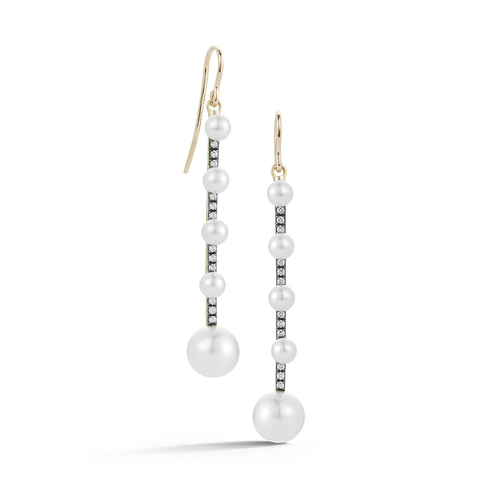 Prive White Pearl Drop Earrings