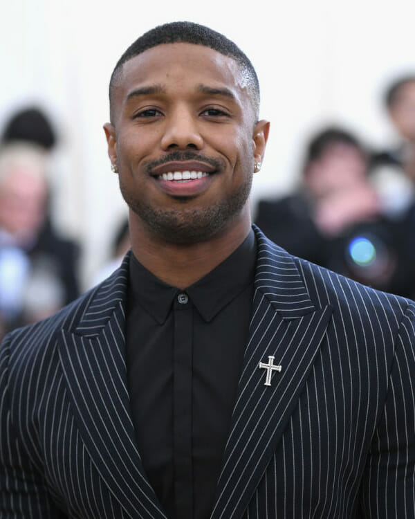 Michael B. Jordan does men's natural diamond jewelry like a leading man at the 2018 Met Gala.