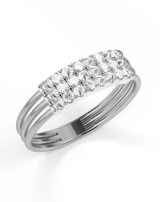 Diamond Wedding Band for every budget stacked ring