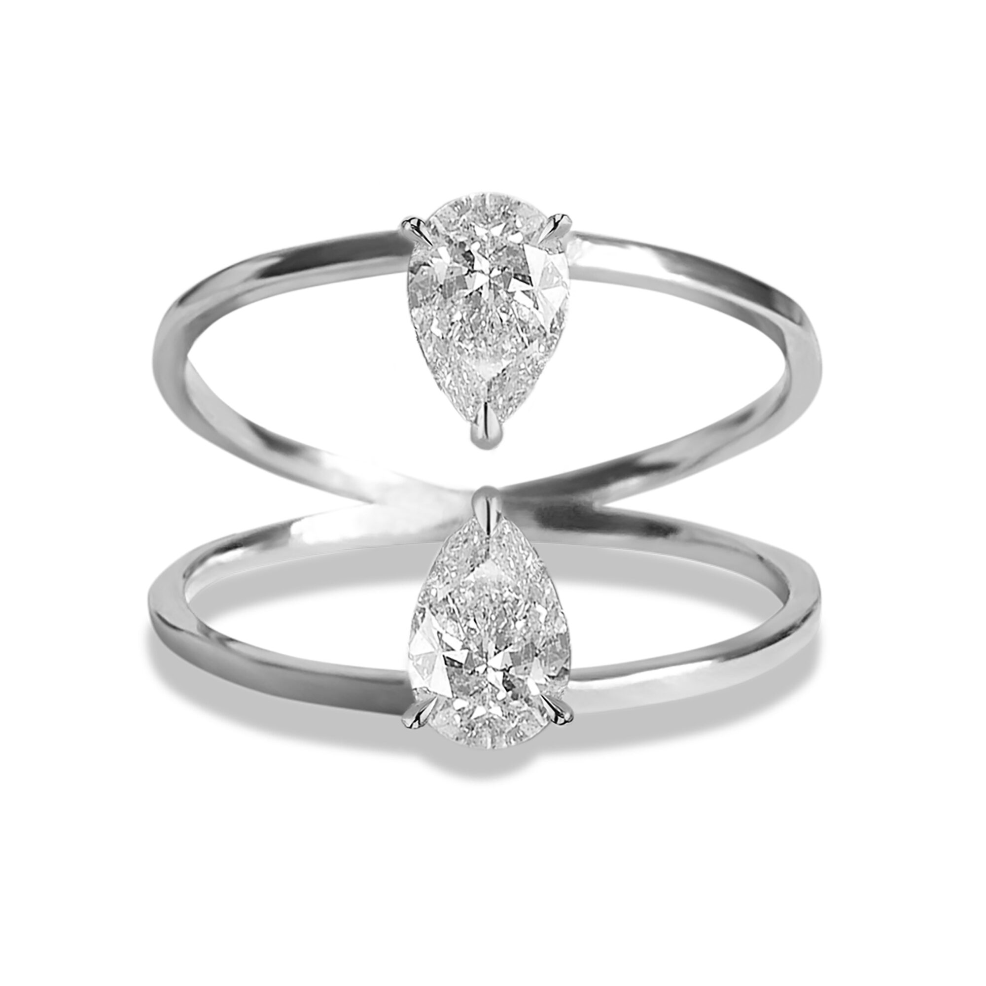 KatKim Duét Pear Ring