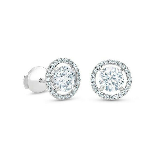 De Beers Aura Round Brilliant Diamond Studs studs