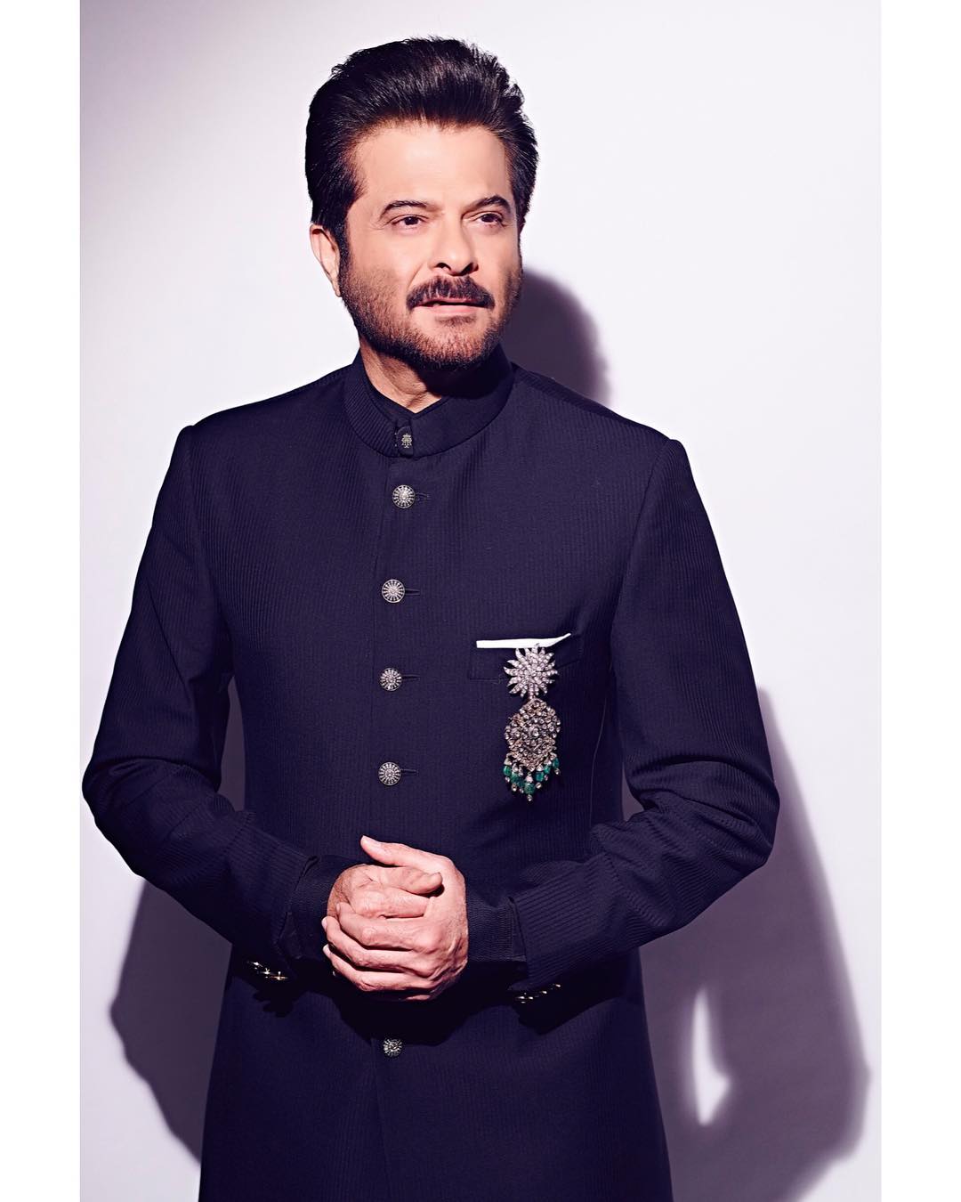 Anil Kapoor wearing diamonds jewellery 
