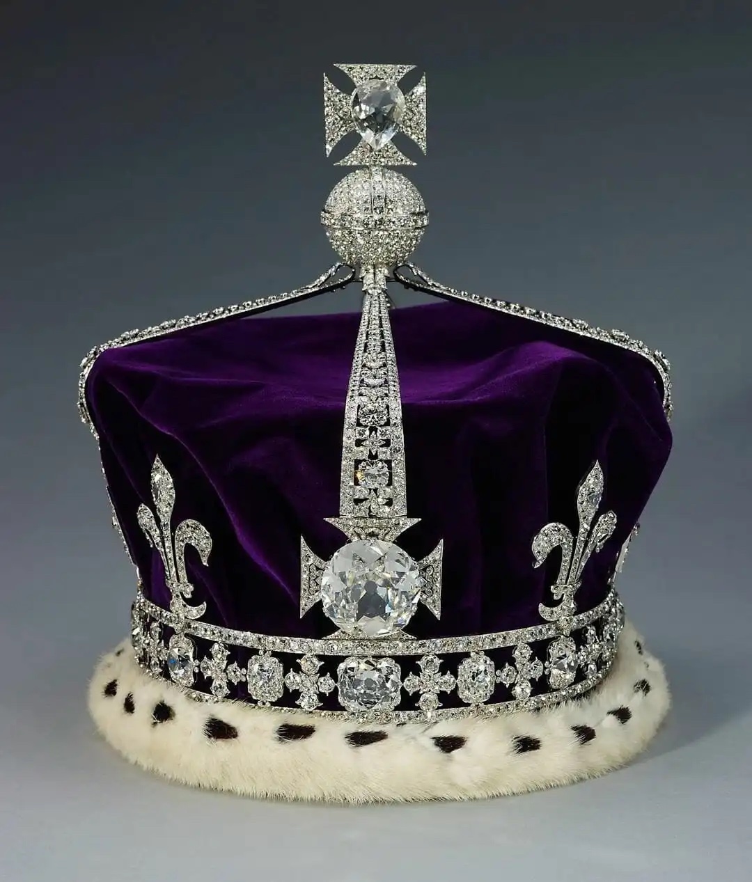 The Curse of the Koh-i-Noor Diamond, set within the State Crown of Queen Mary, part of the Crown Jewels of England