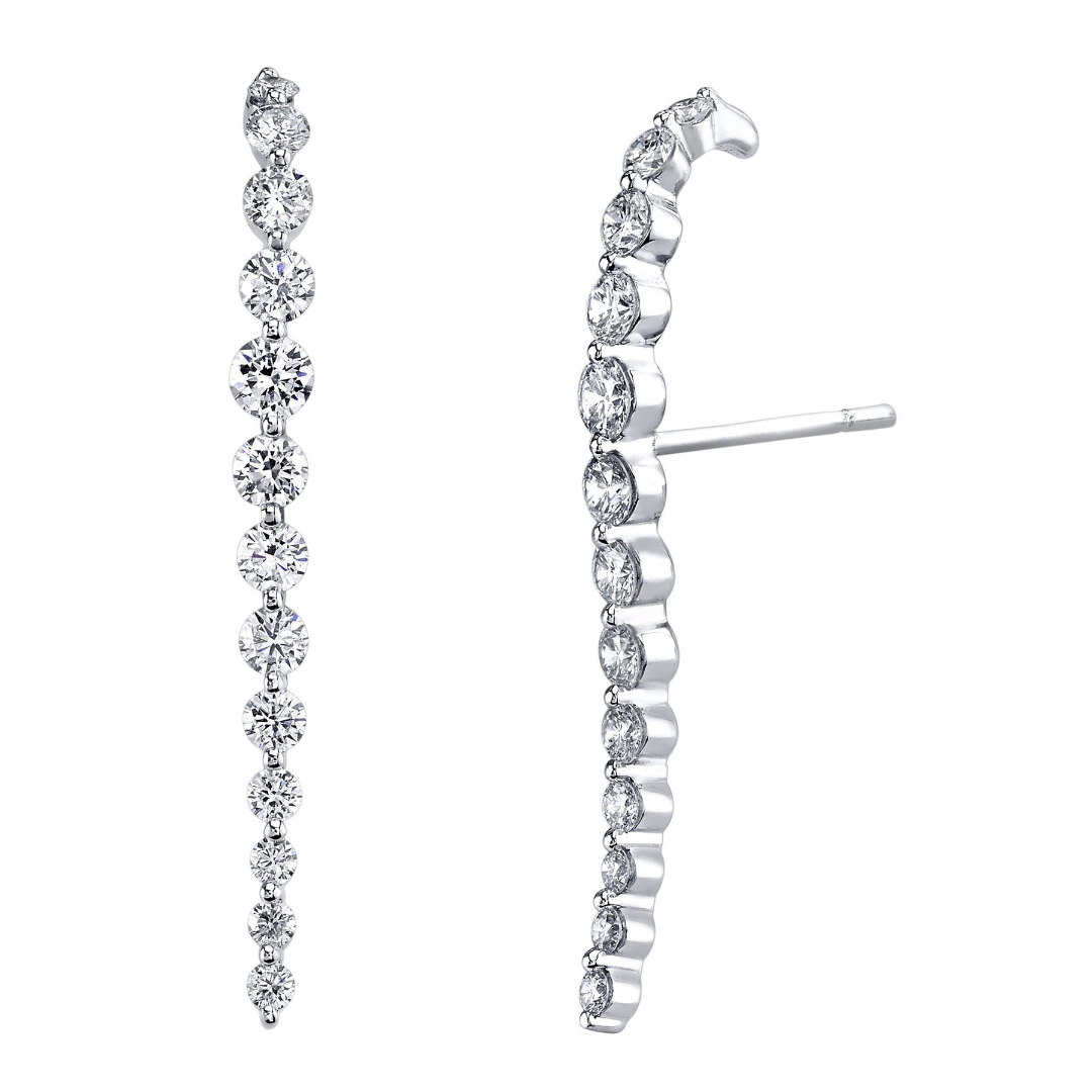 Diamond Tennis Earring 