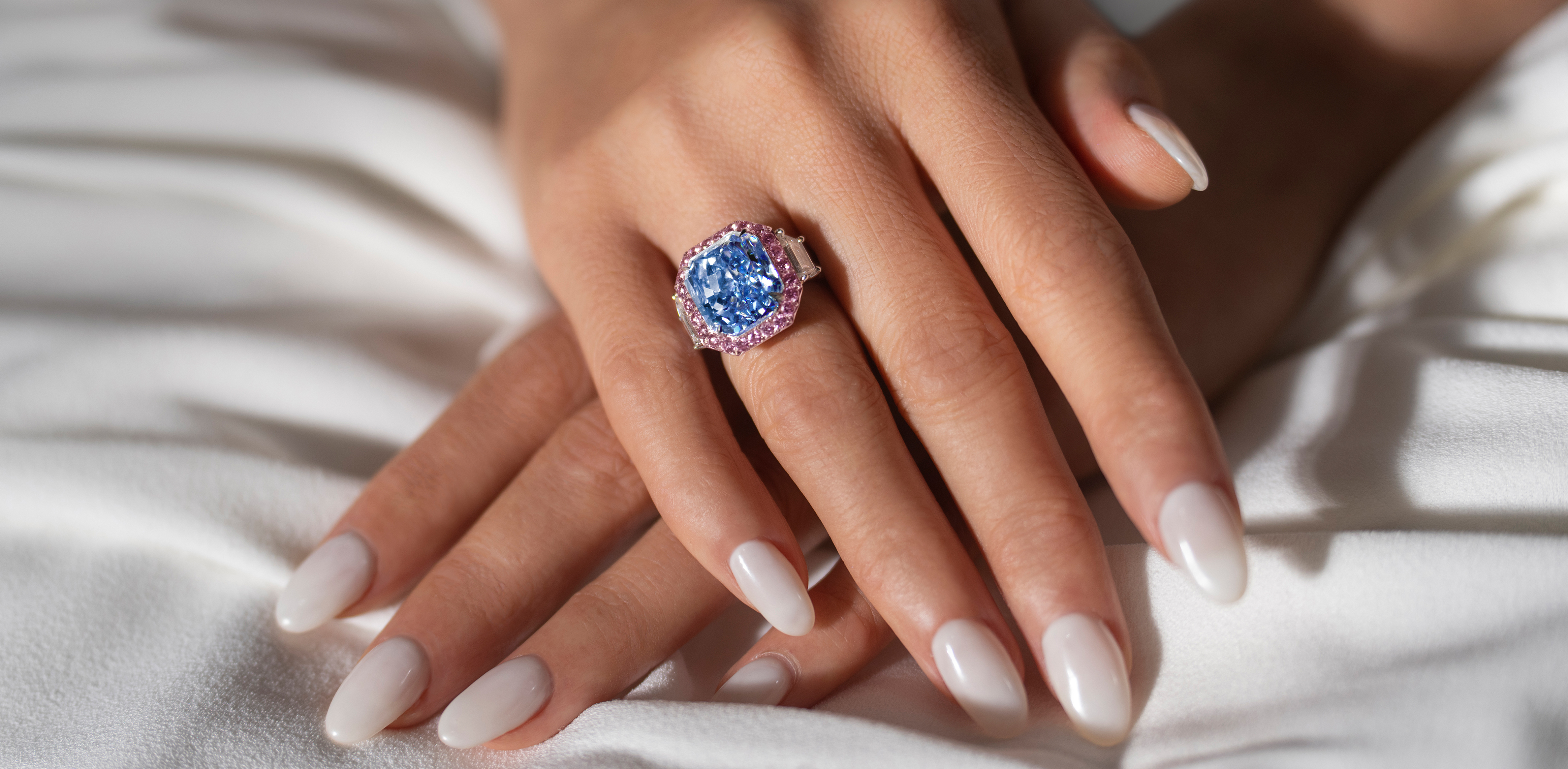 Natural Blue Diamond Ring