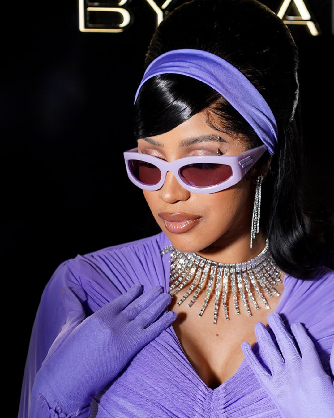 Cardi B’s wearing Natural Diamond necklace