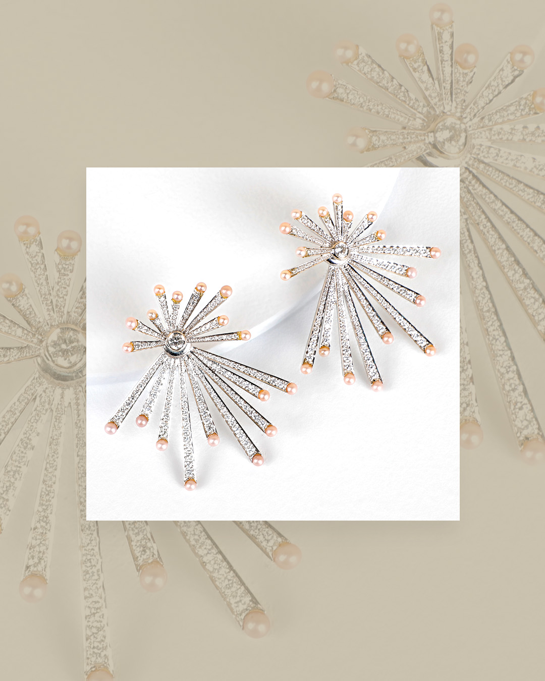 House of Umrao's Starburst Diamond Earrings