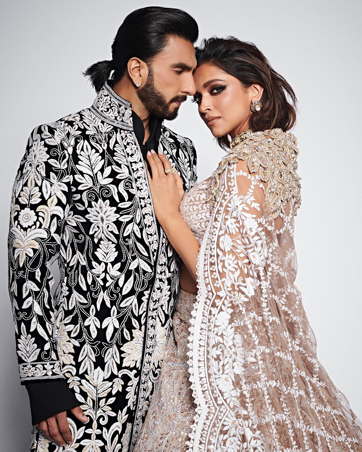 Deepika Padukone and Ranveer Singh, adorned in natural diamonds