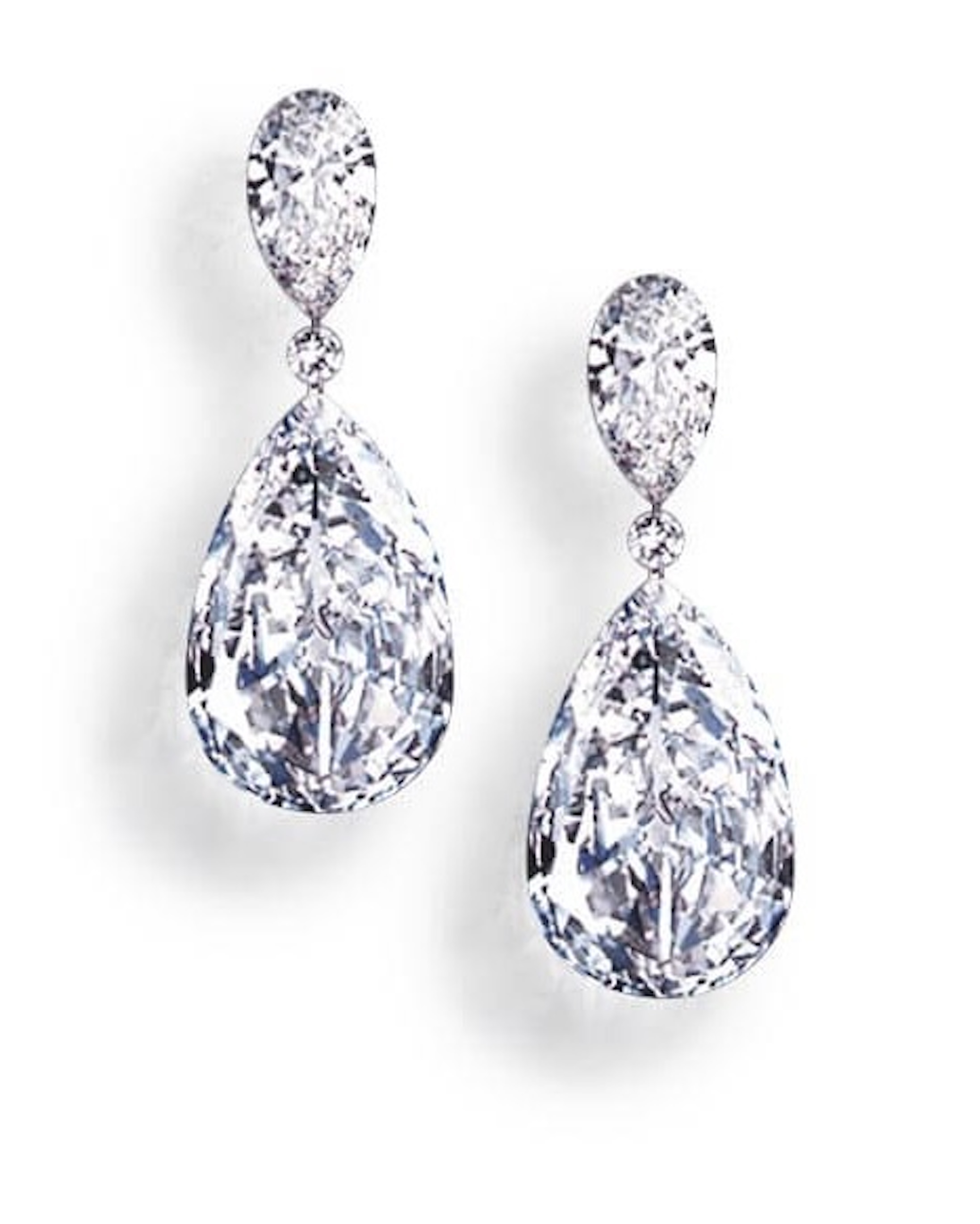 Indore Pear Diamond Drop Earrings By Robert Mouawad