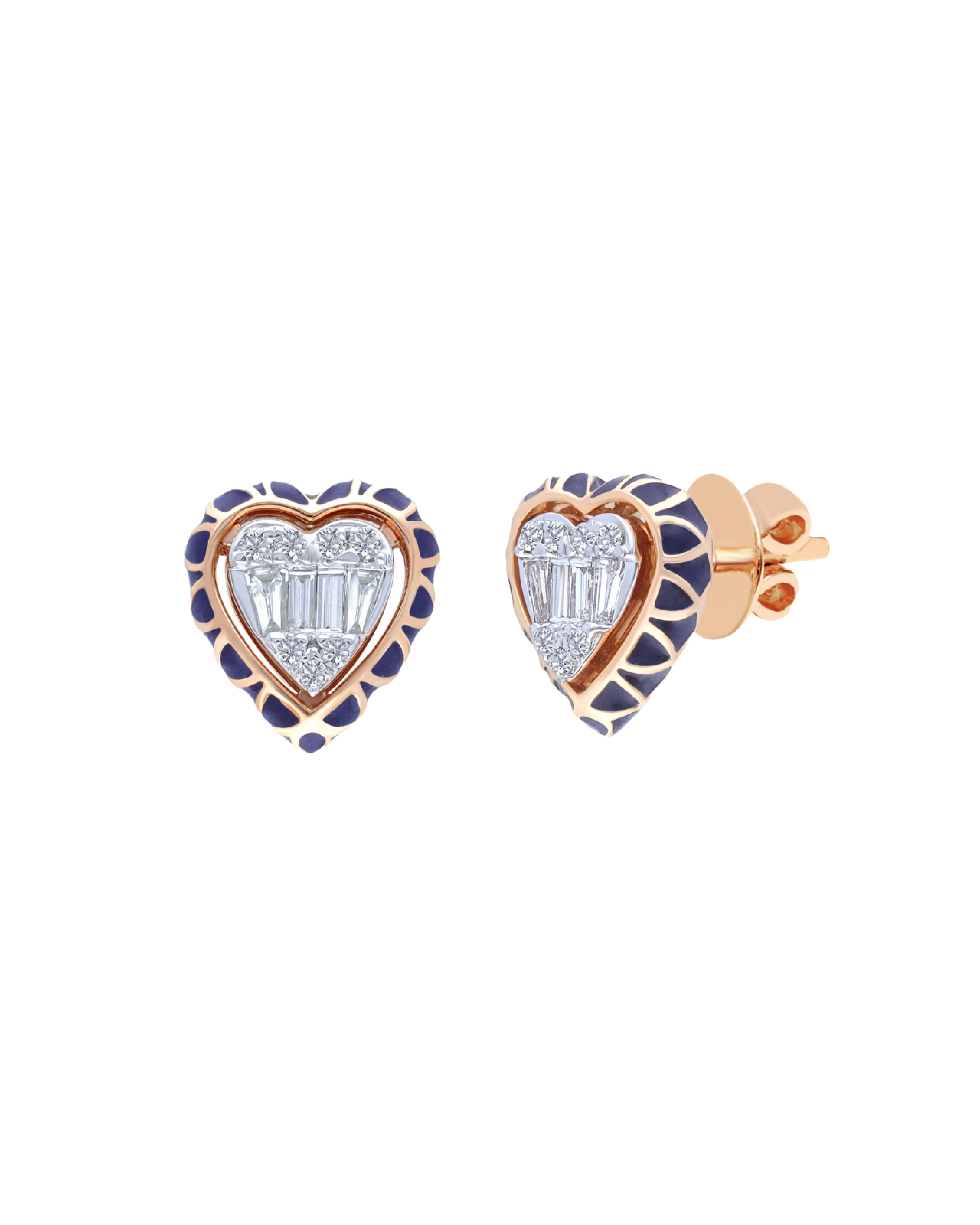 Heart-shaped Solitaire Earrings by A.S. Motiwala Fine Jewellery