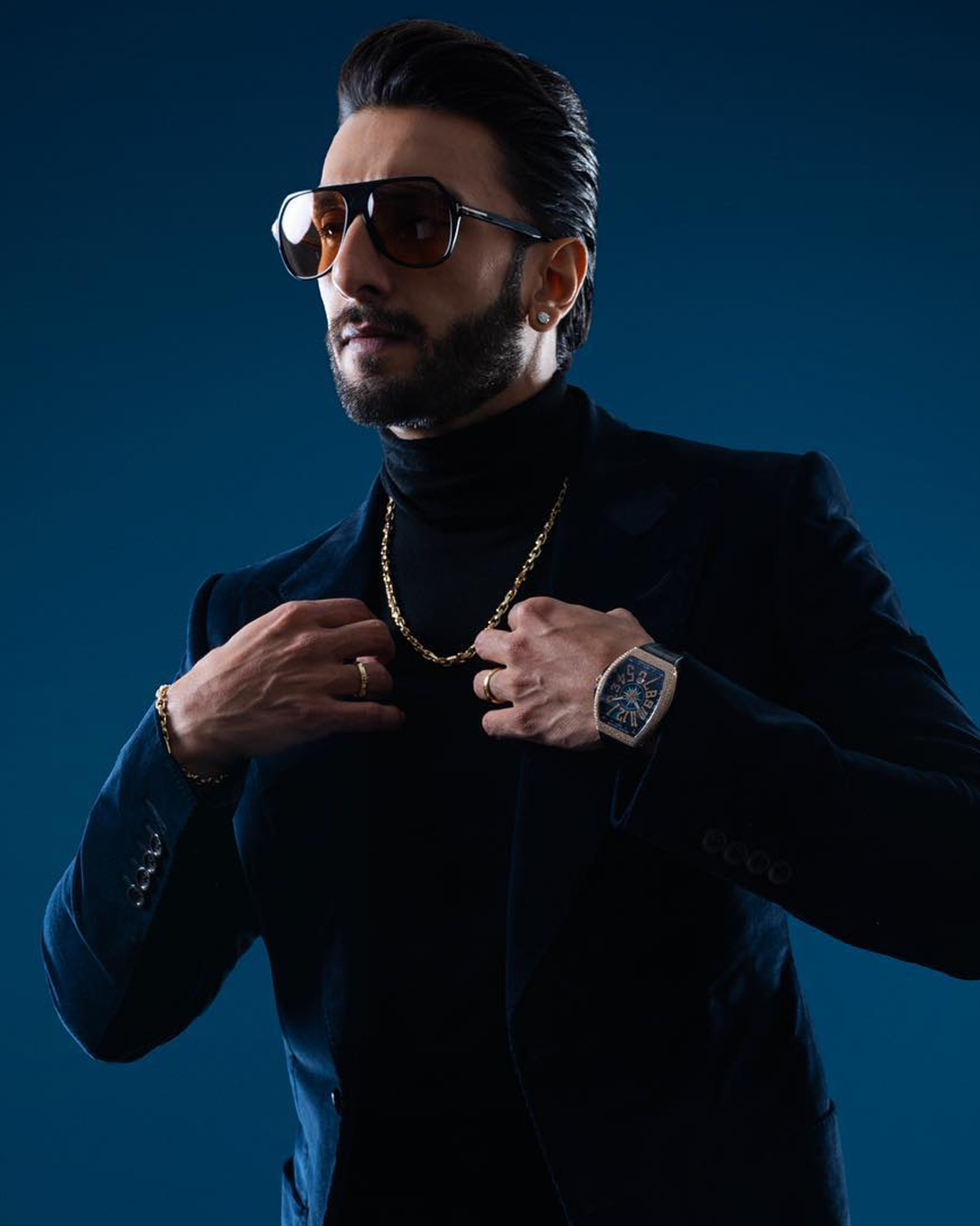 Ranveer Singh with Franck Muller Vanguard diamond watch